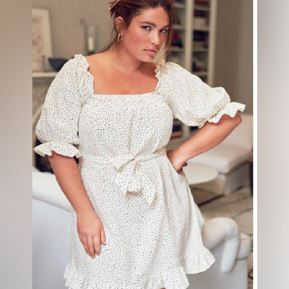 ELOQUII Smocked front mini dress